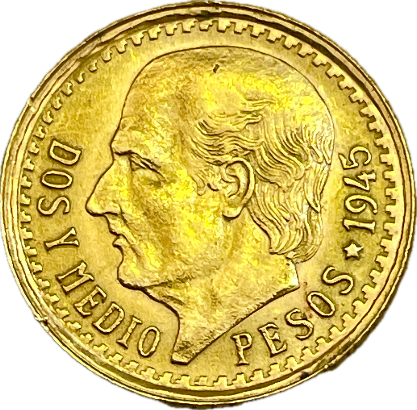 Mexico - 1945 - Dos y Medio Pesos