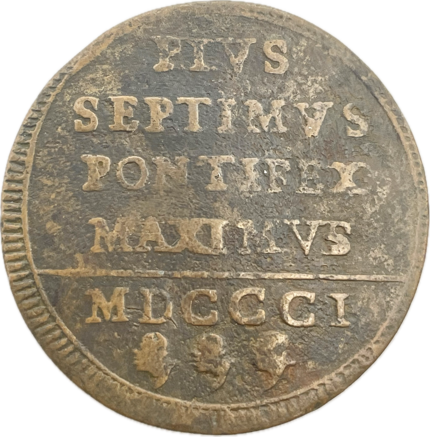 Italia - 1801 - Estados Papales, Vaticano - 1 Baiocco