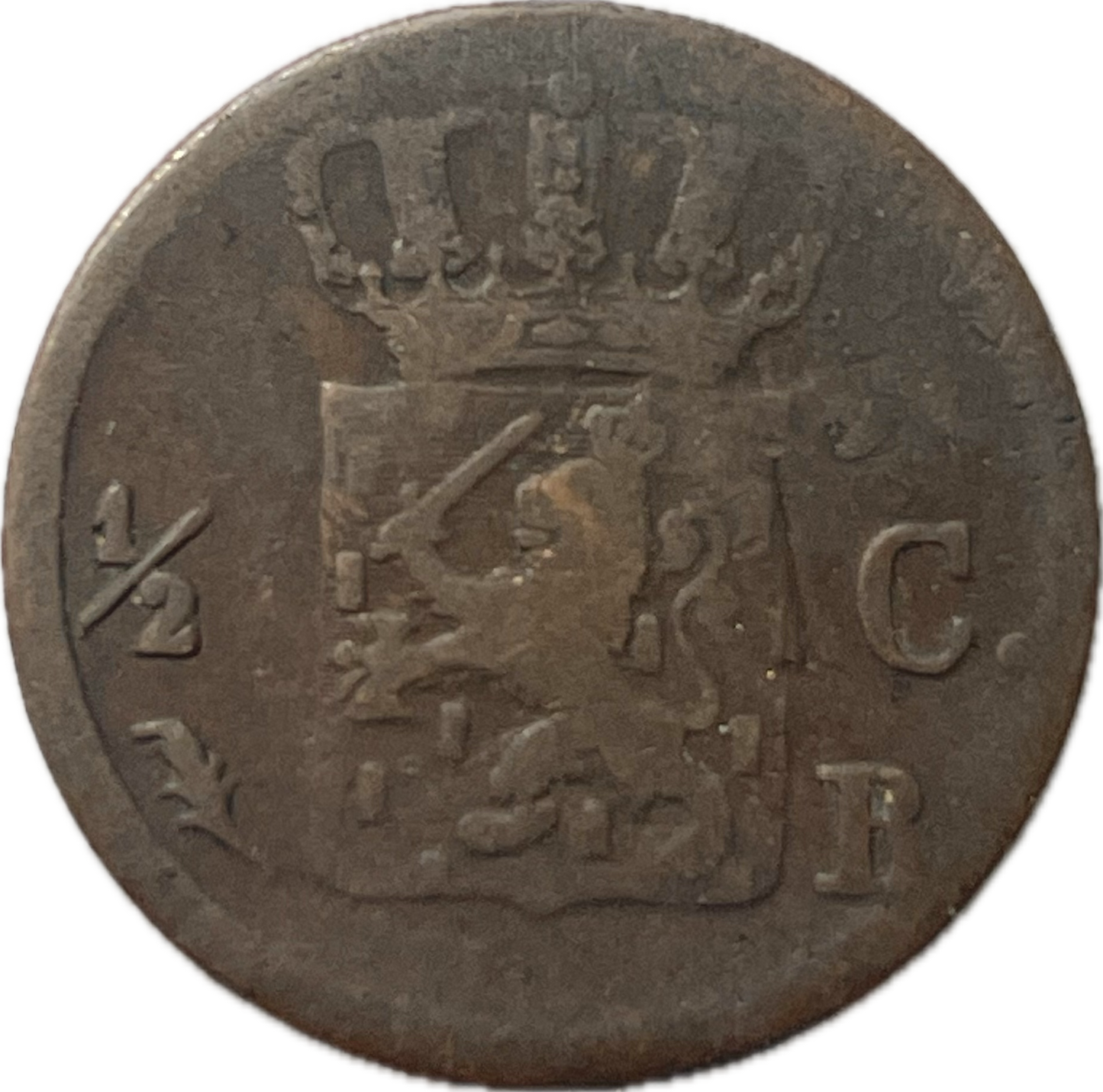 Países Bajos - 1828 B - 1/2 Cent