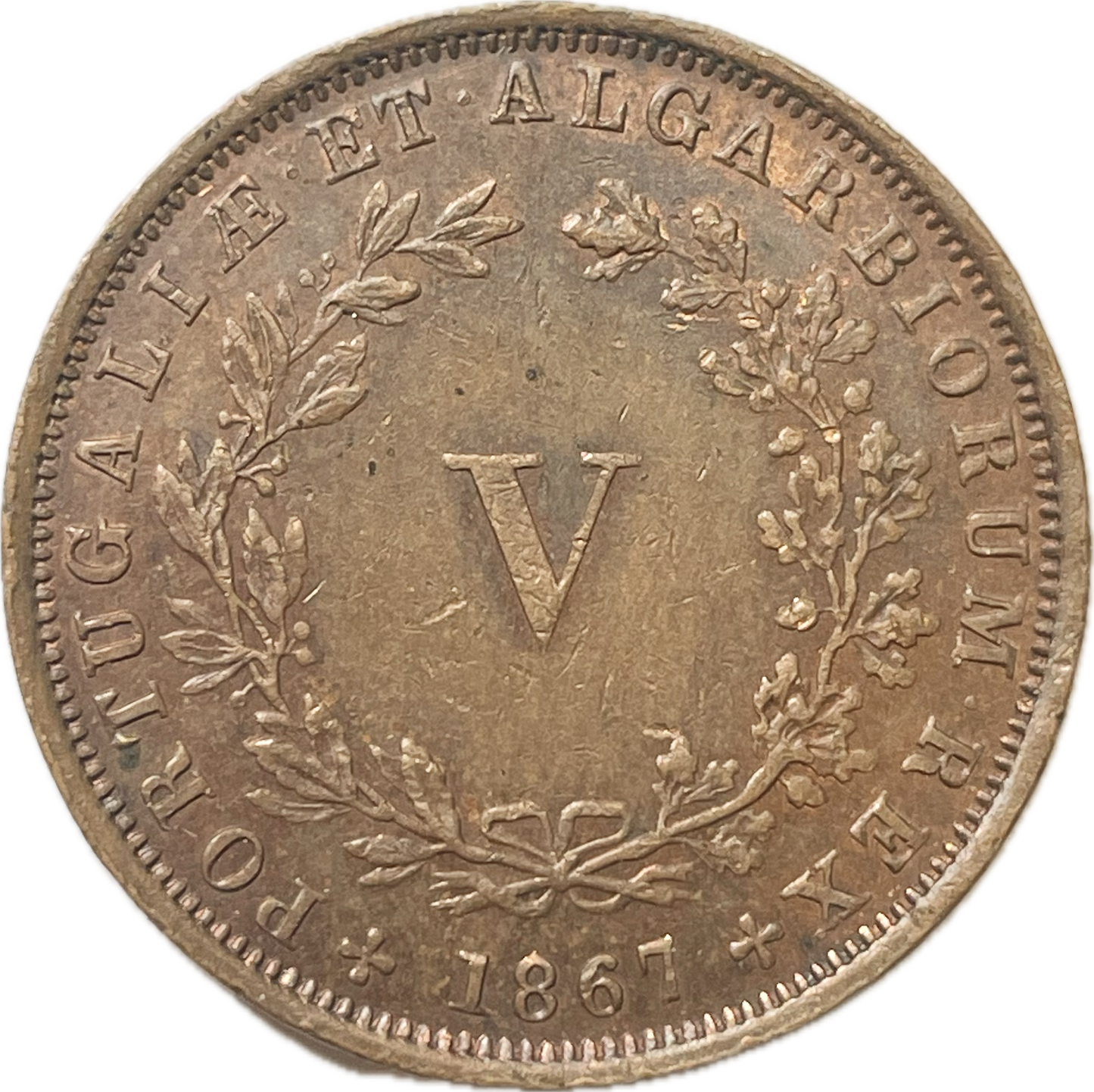 Portugal - 1867 - 5 Reis - Sin Circular