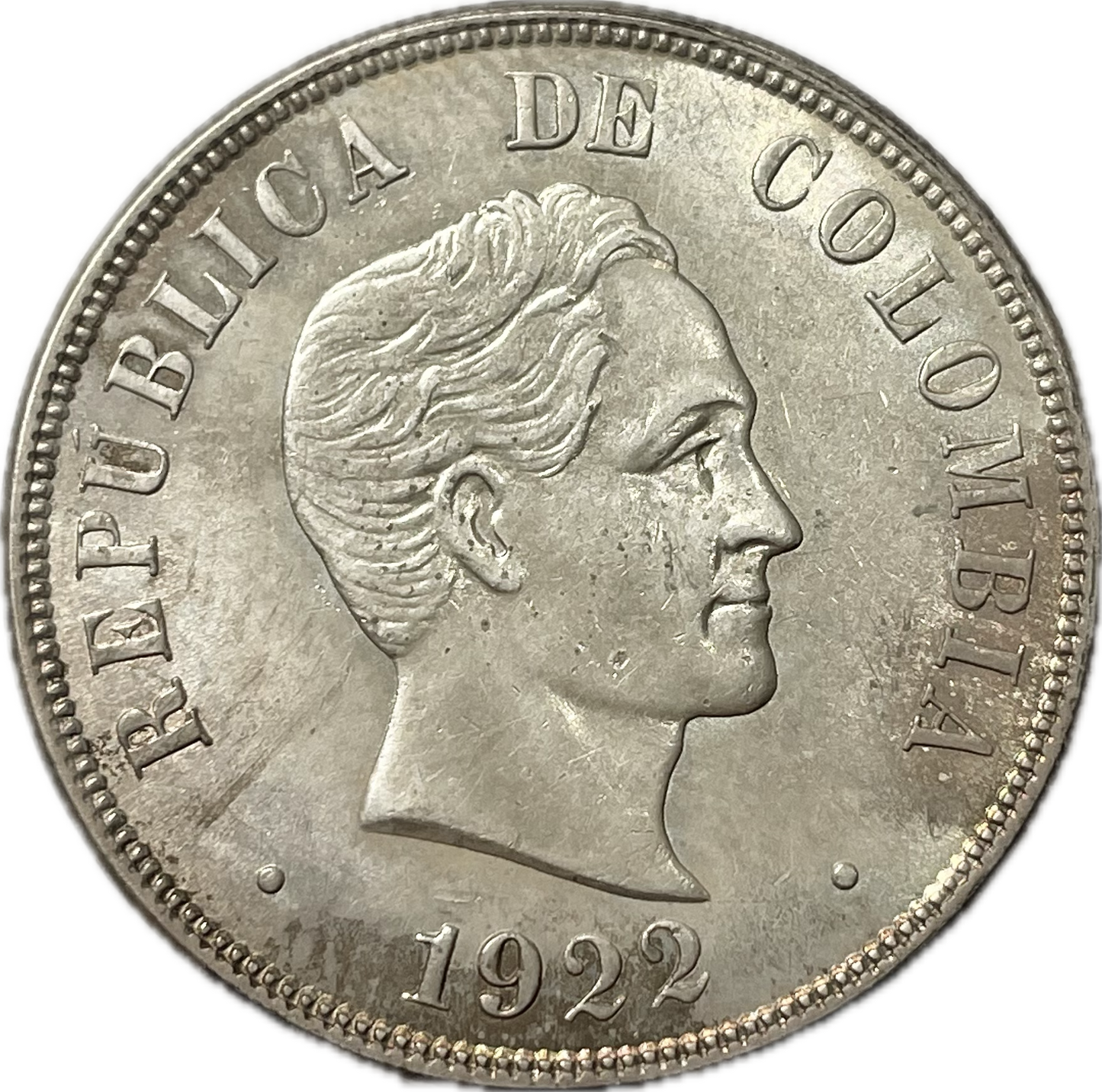 Colombia - 1922 - 50 Centavos - Sin Circular