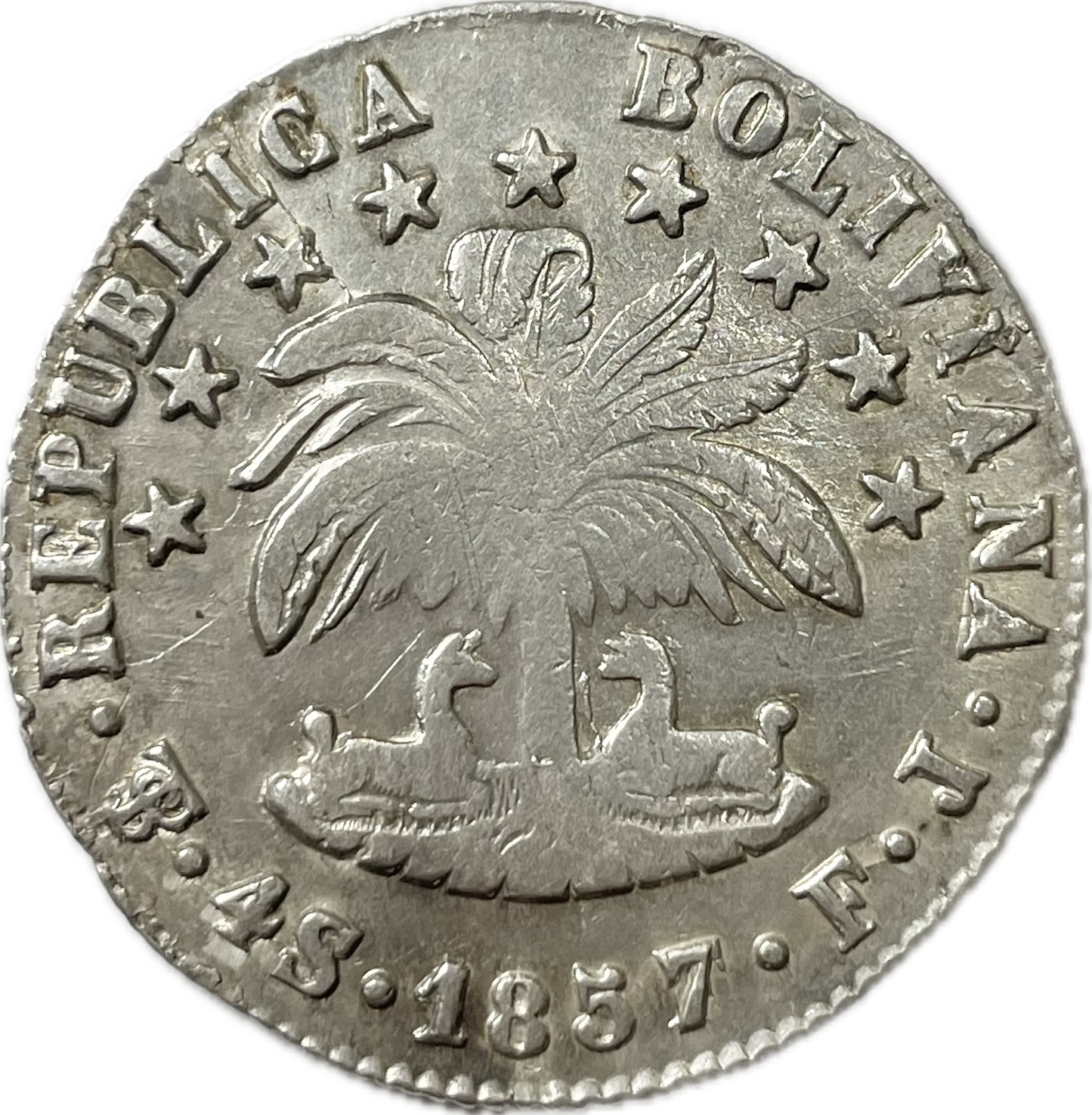 Bolivia - 1857 - 4 Soles