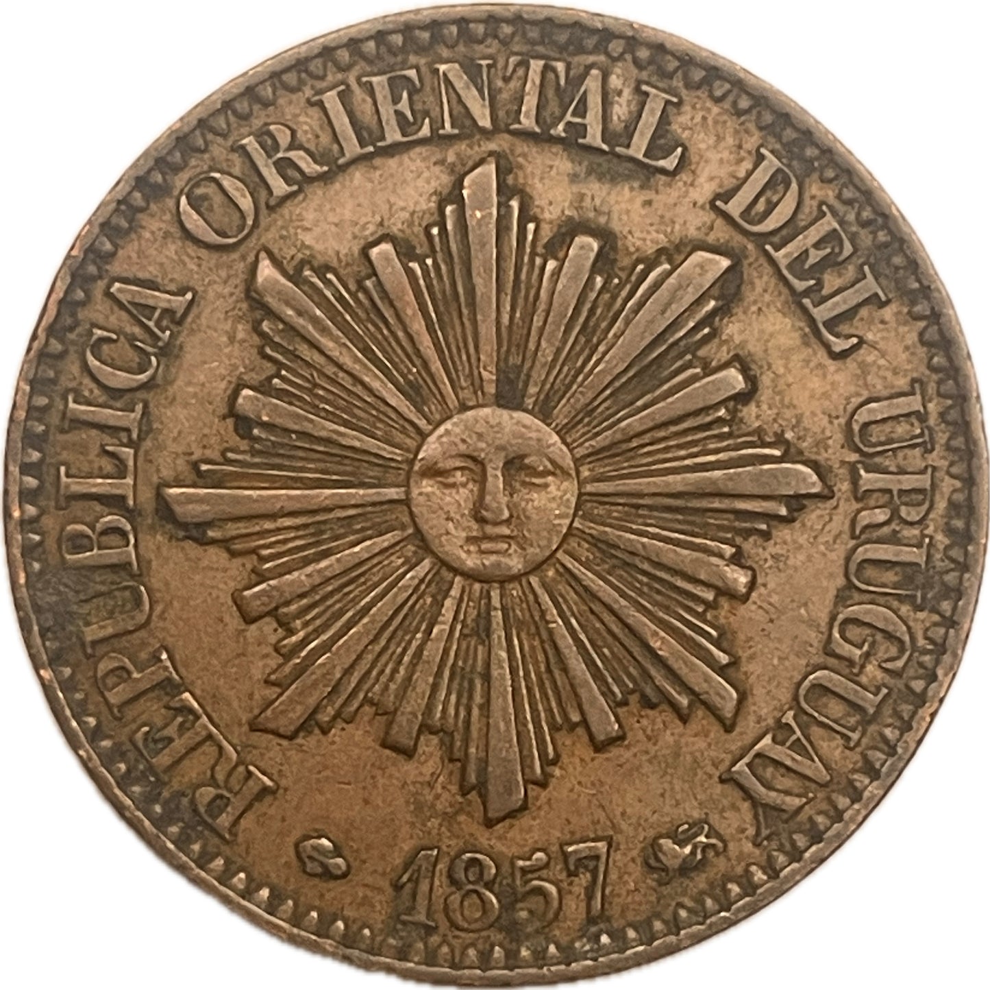 Uruguay - 1857 - 5 Centésimos - Sin Circular