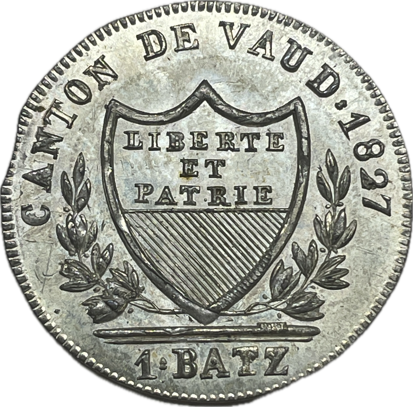 Suiza - 1827 - Cantón de Vaud - 1 Batz