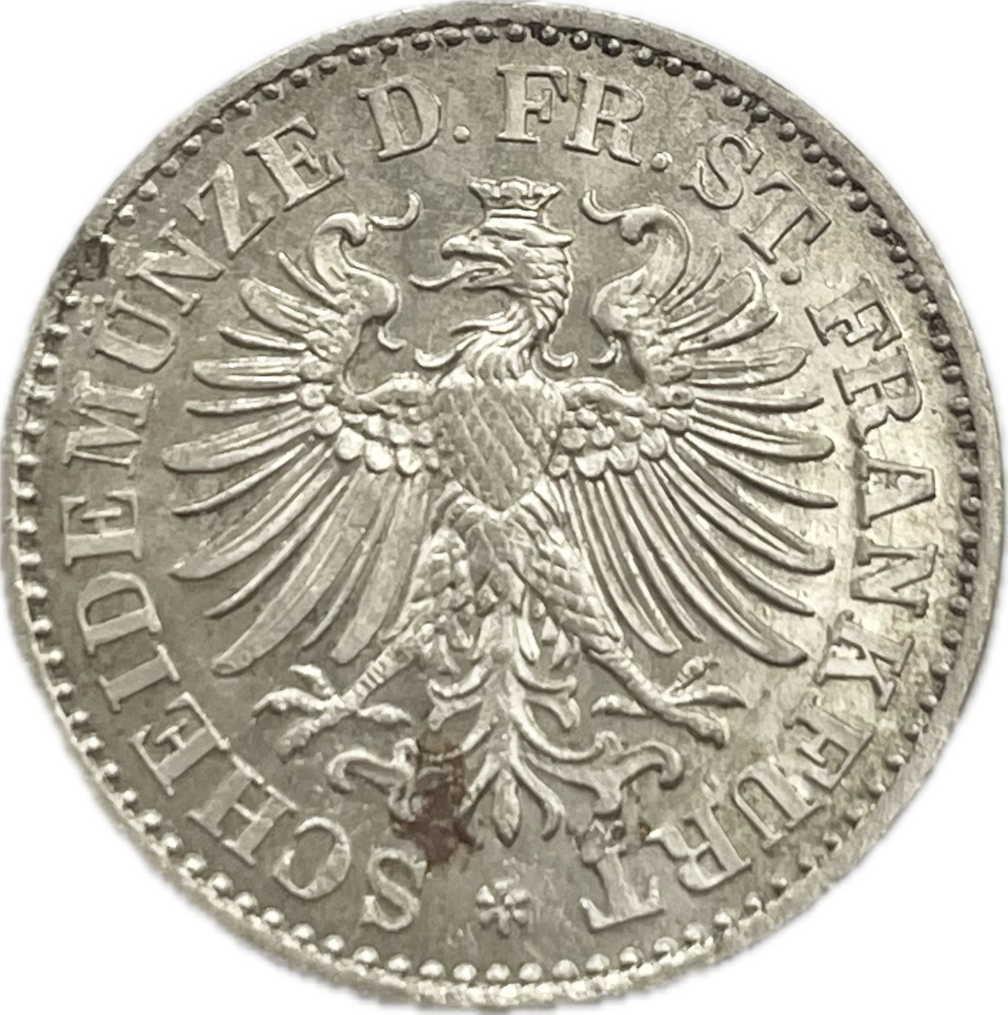 Alemania - 1866 - Frankfurt - 3 Kreuzer - Sin Circular