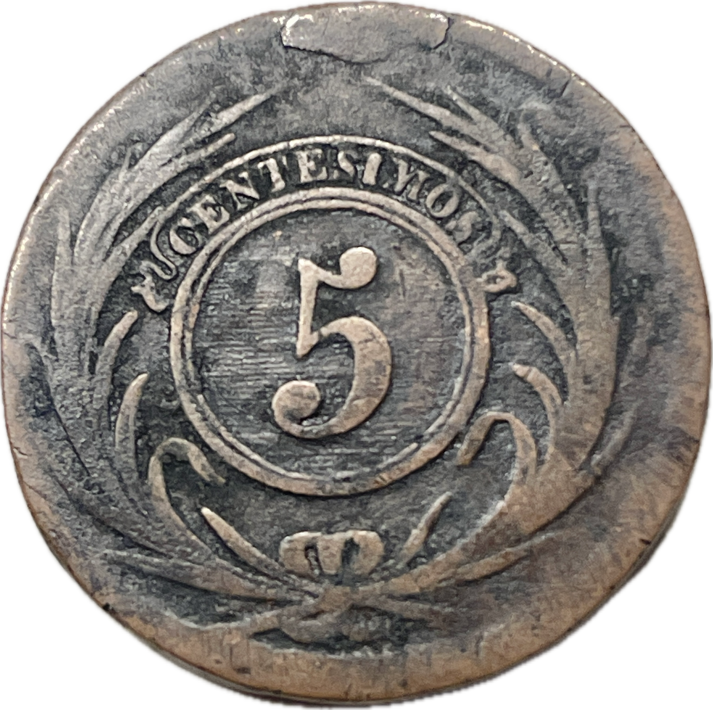 Uruguay - 1854 - 5 Centésimos - 8.3.A