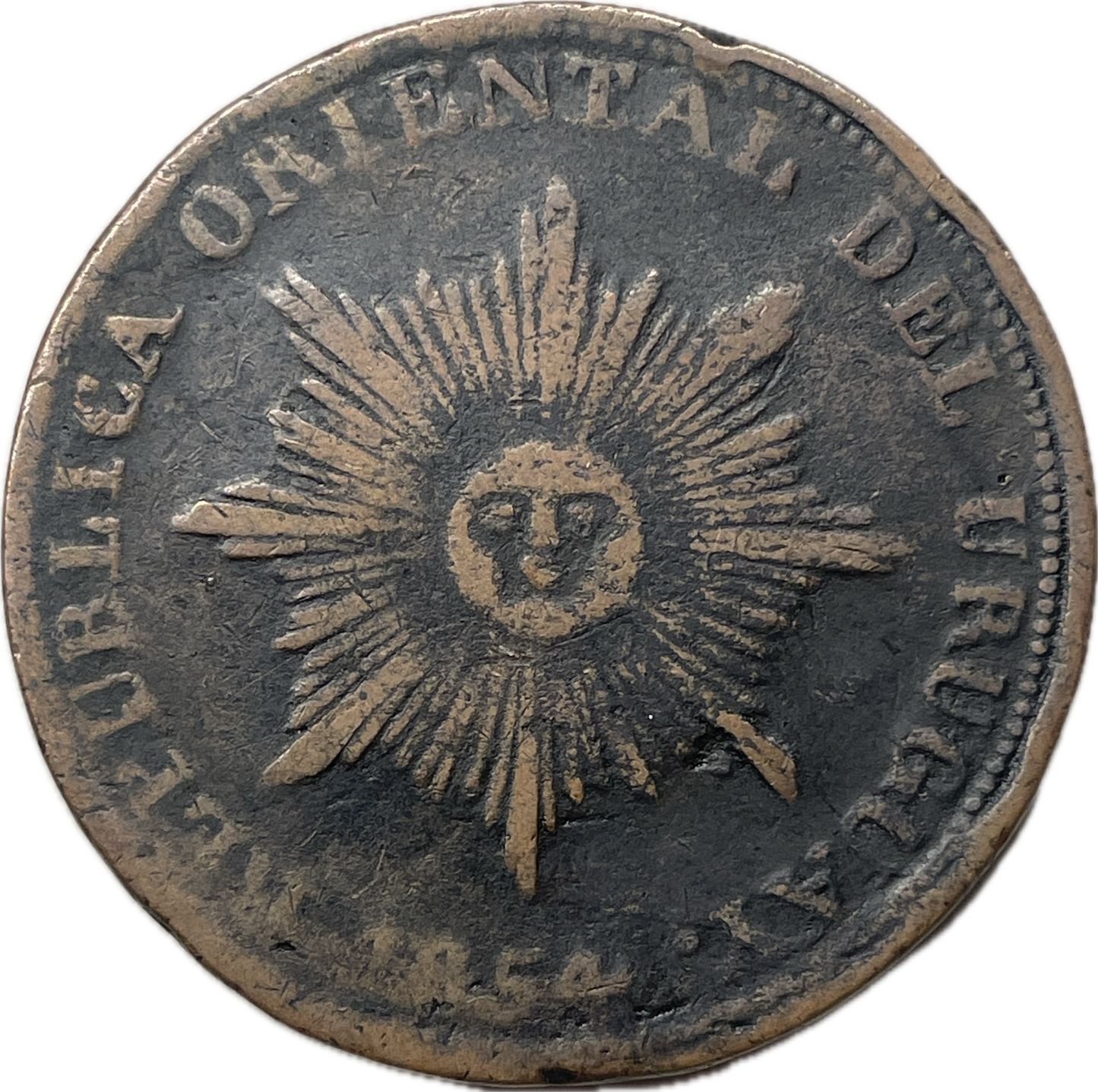 Uruguay - 1854 - 20 Centésimos - 9.2.A