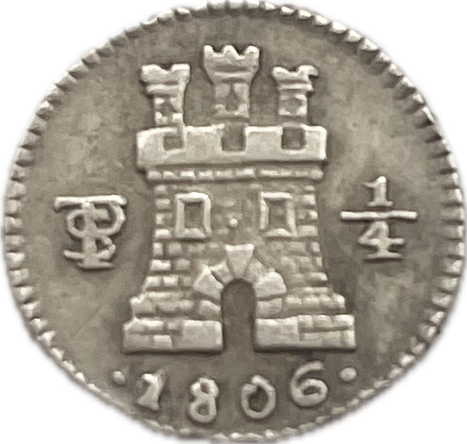 España Colonial - 1806 - Potosí - 1/4 Real