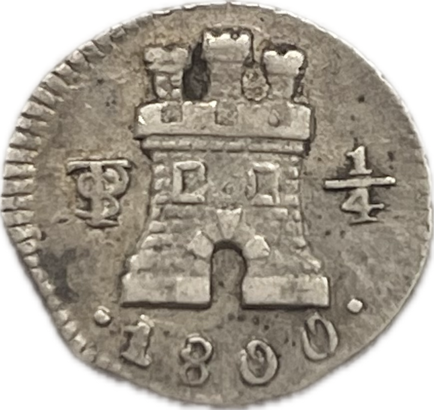 España Colonial - 1800 - Potosí - 1/4 Real