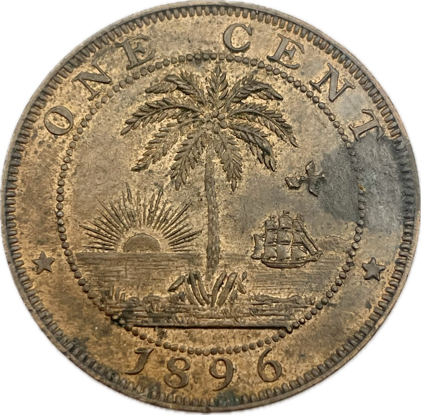 Liberia - 1896 - 1 Cent - Sin Circular