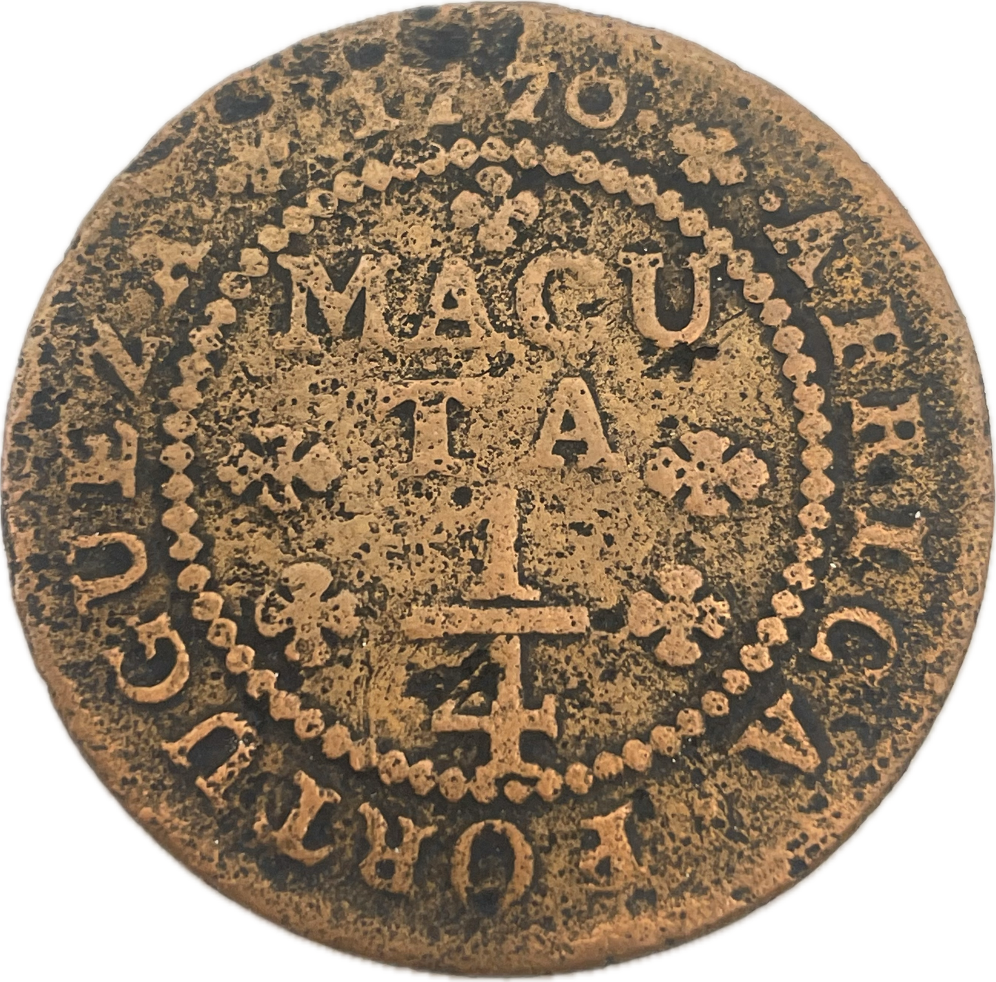 África Portuguesa - 1770 - 1/4 Macuta
