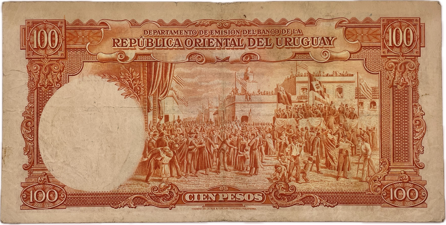 Uruguay - 1935 - 100 Pesos - 9.VII.1 - Banco de la República Oriental del Uruguay