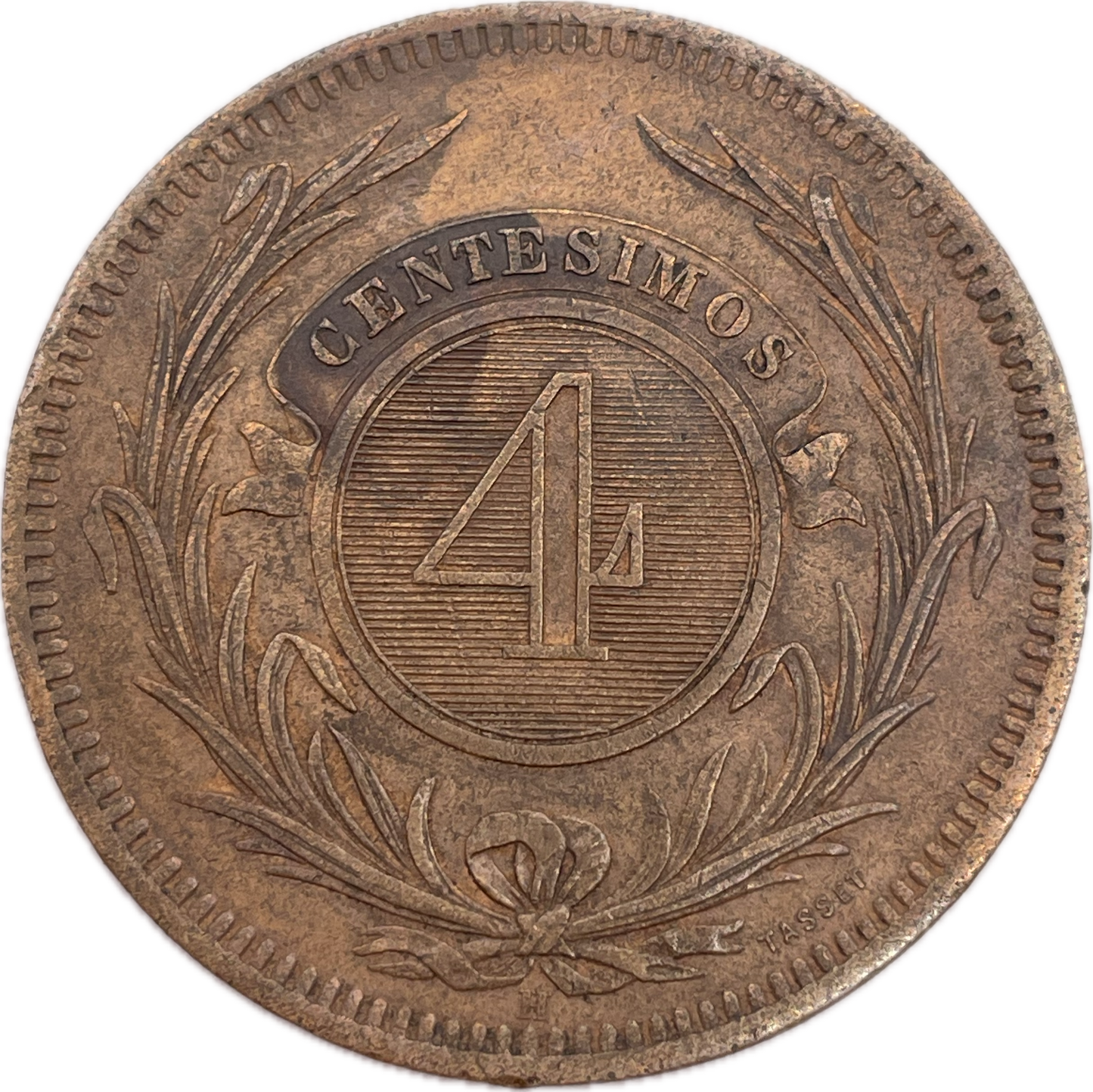 Uruguay - 1869 H - 4 Centésimos