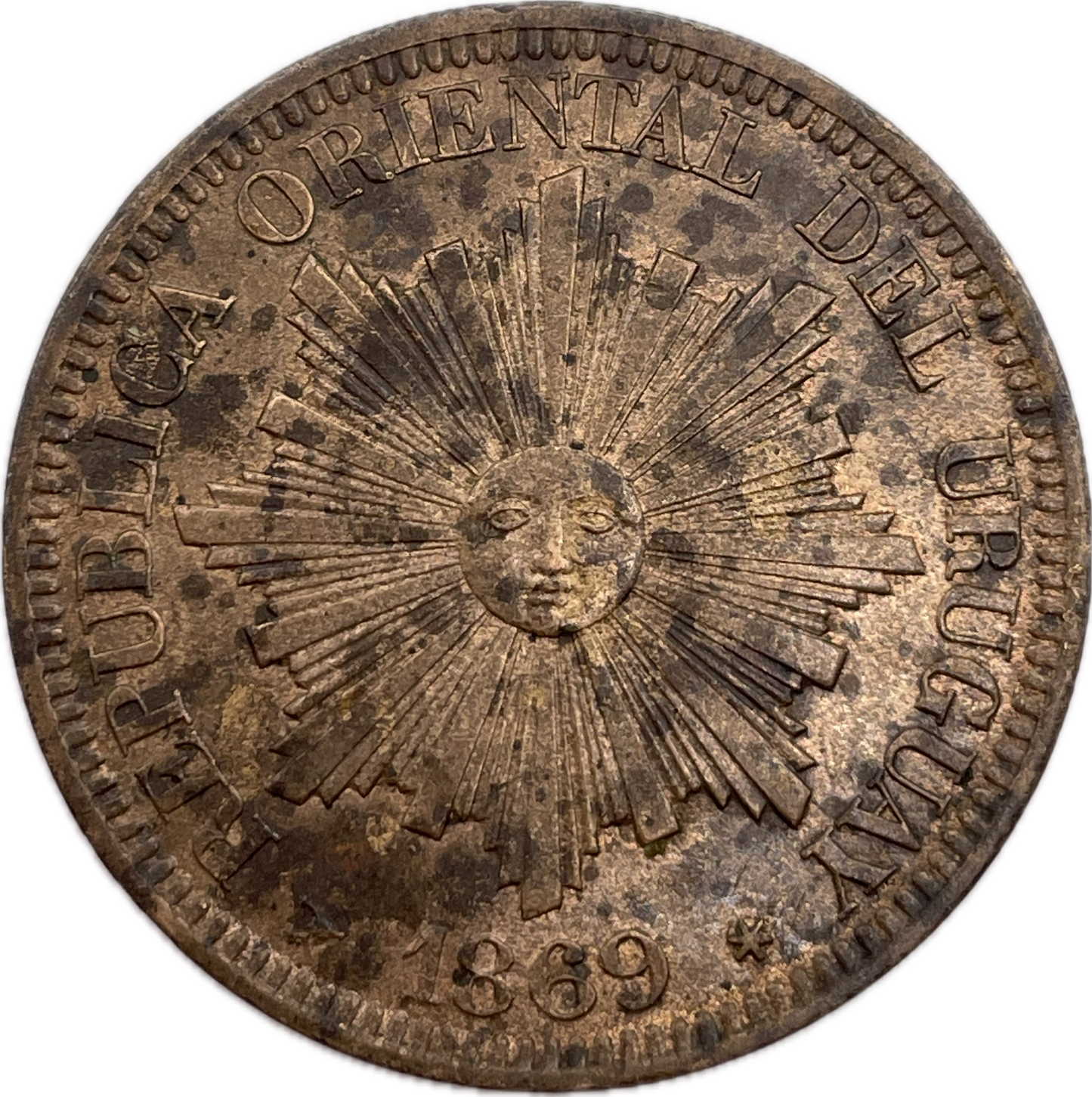 Uruguay - 1869 H - 4 Centésimos - Sin Circular