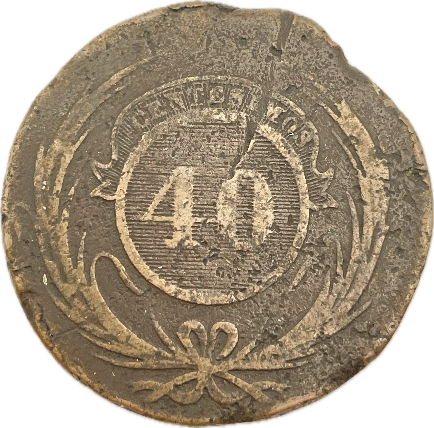 Uruguay - 1844 - 40 Centésimos - 6.8.A