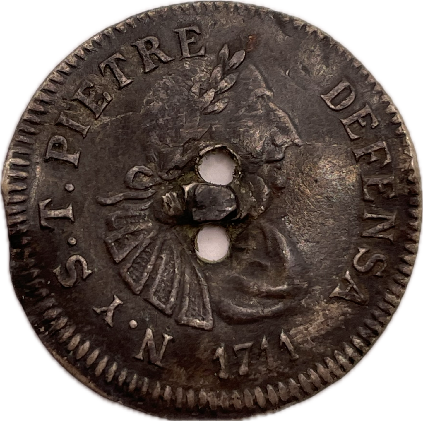 Botón Gauchesco de Plata - 1711 - N.S.T Pietre Defensa