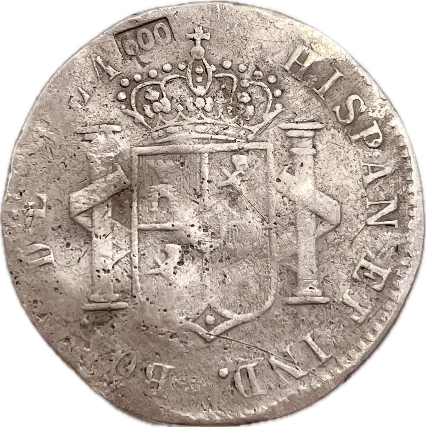 Botón Gauchesco de Plata - Perú 166 B.Aires - Escudo Español