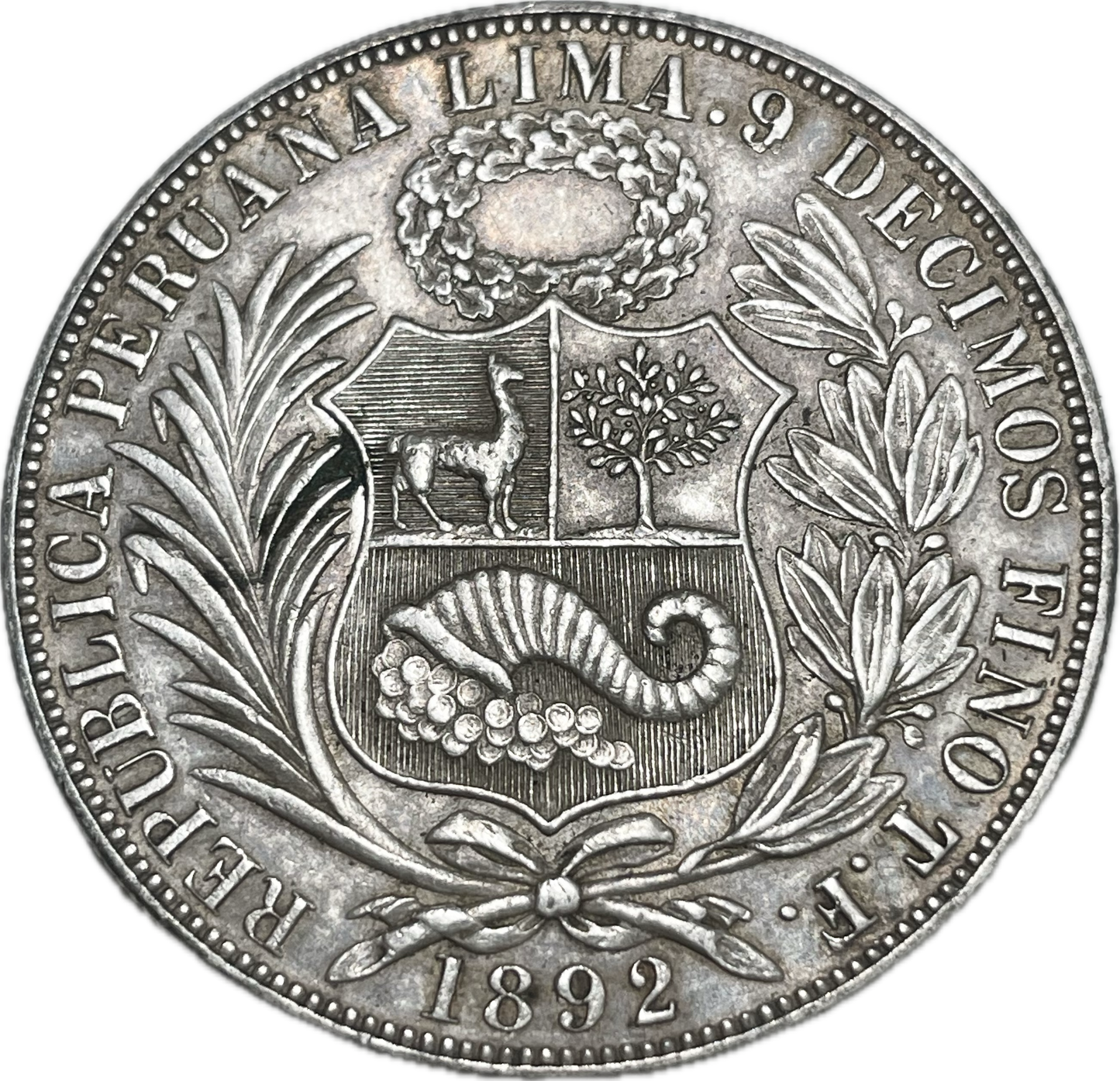 Perú - 1892 - 1 Sol - Sin Circular
