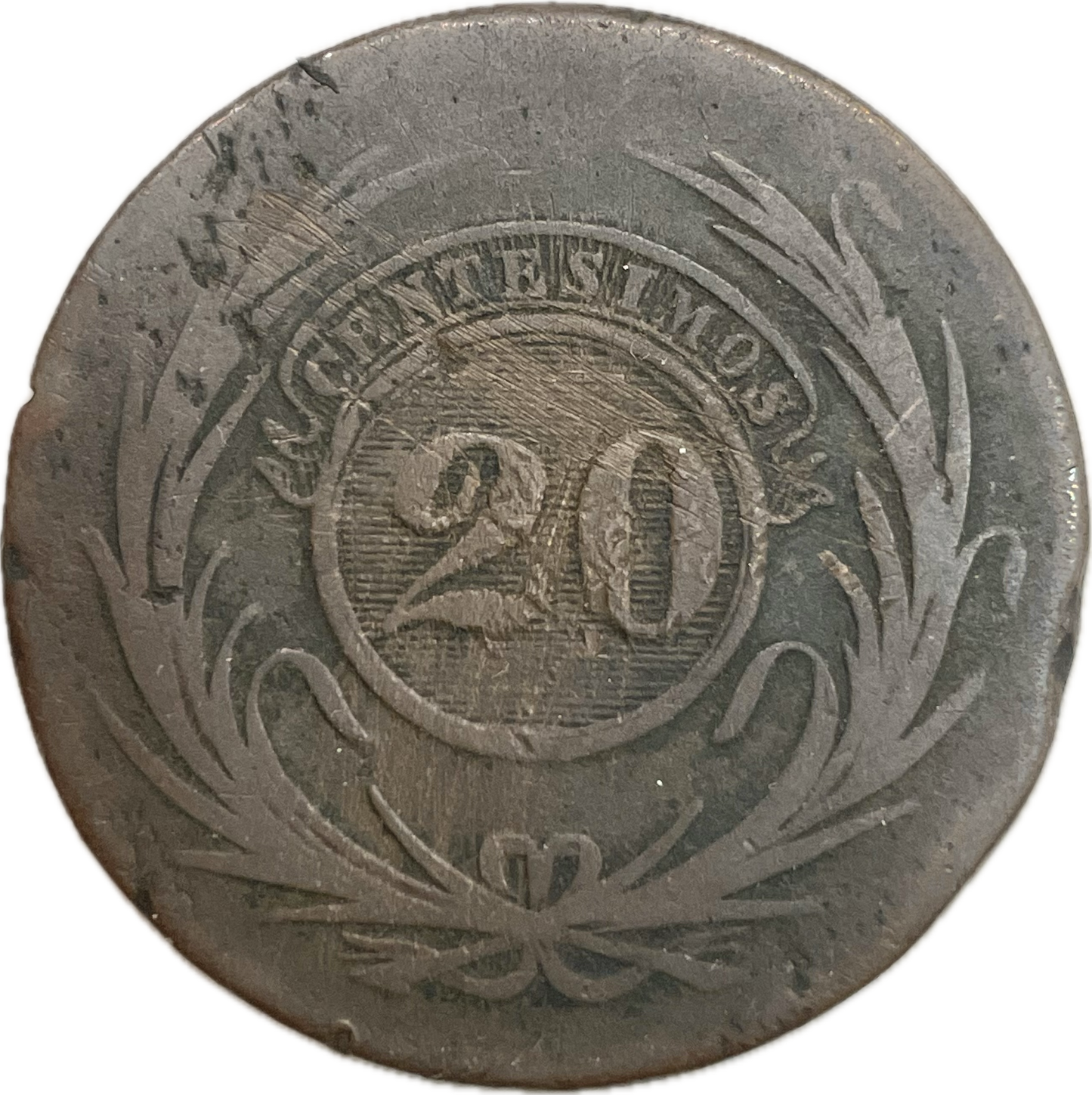 Uruguay - 1843 - 20 Centésimos - 3.4.1