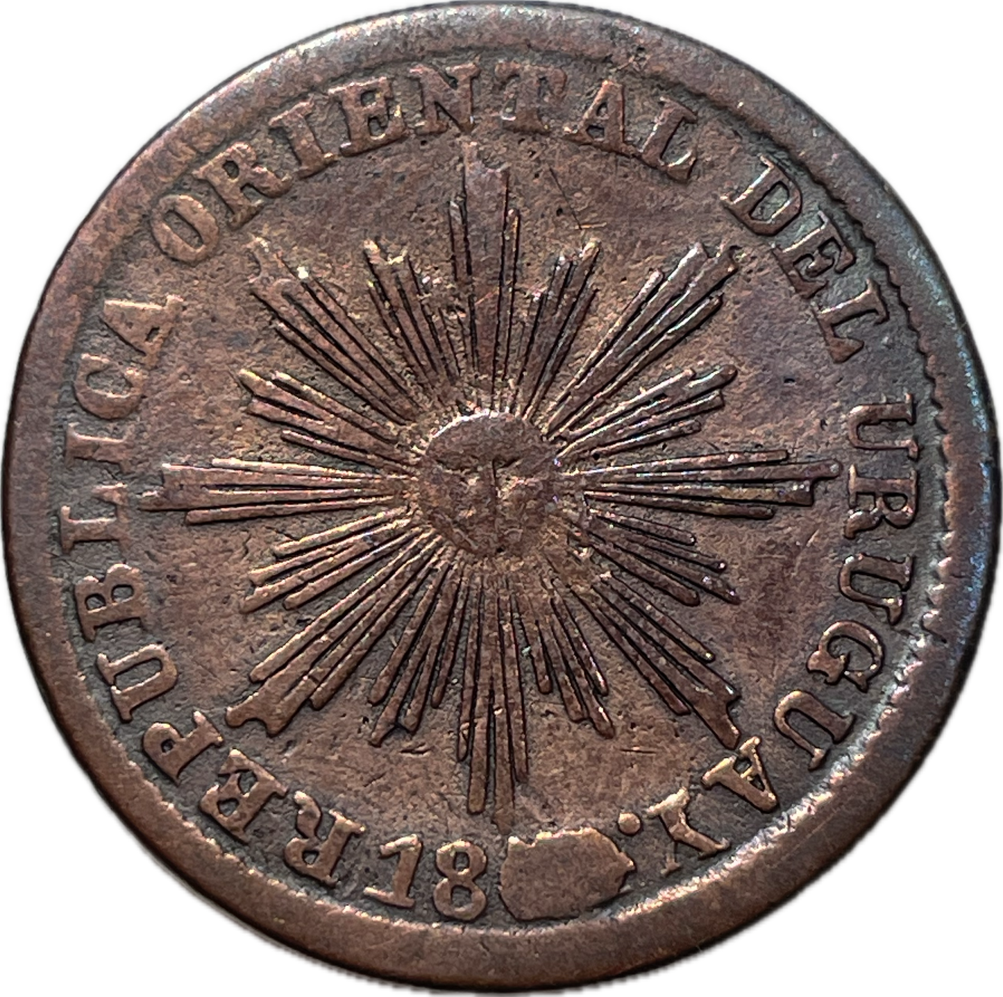 Uruguay - 1854 - 5 Centésimos - 8.1.1