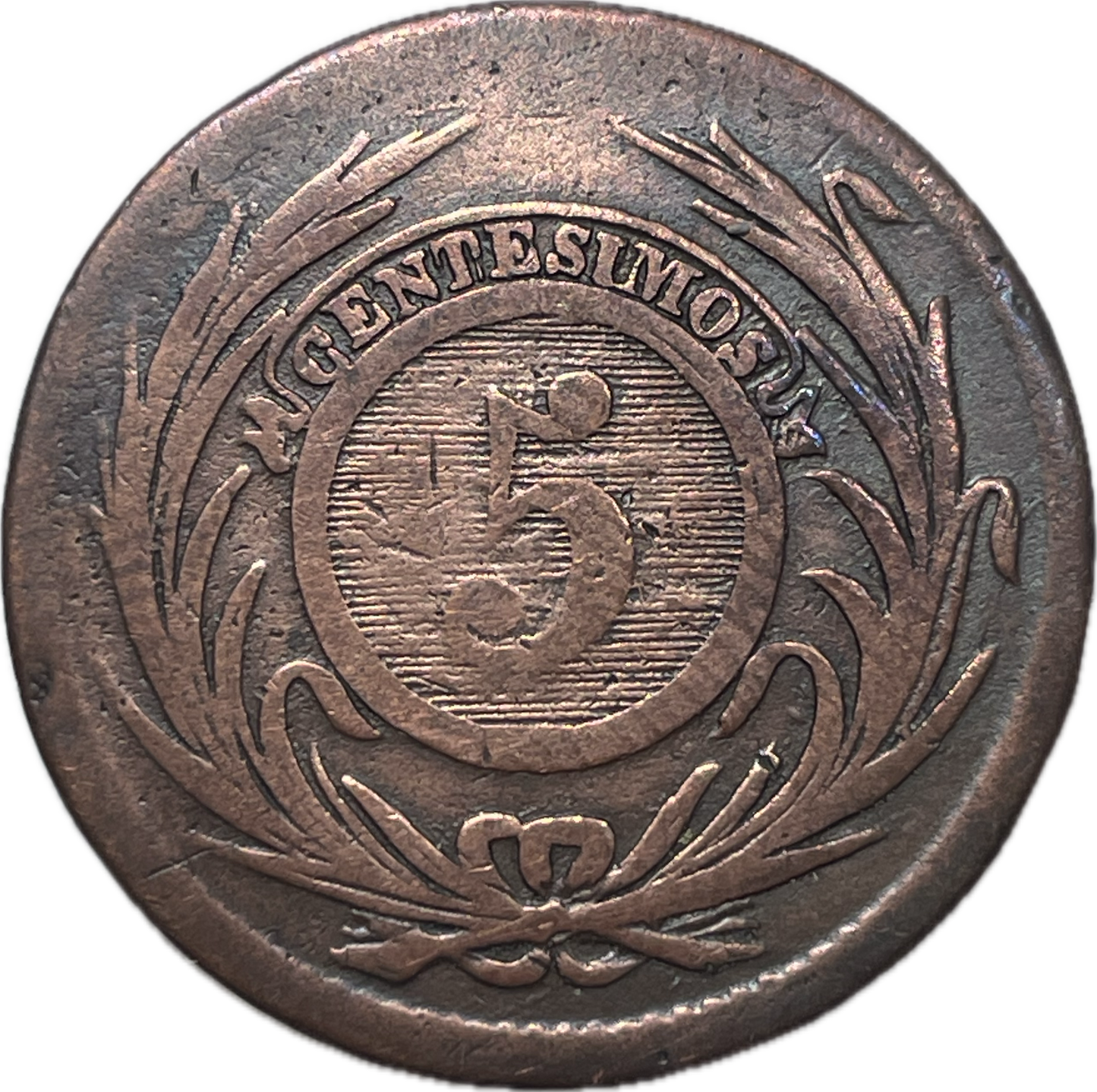 Uruguay - 1854 - 5 Centésimos - 8.1.1