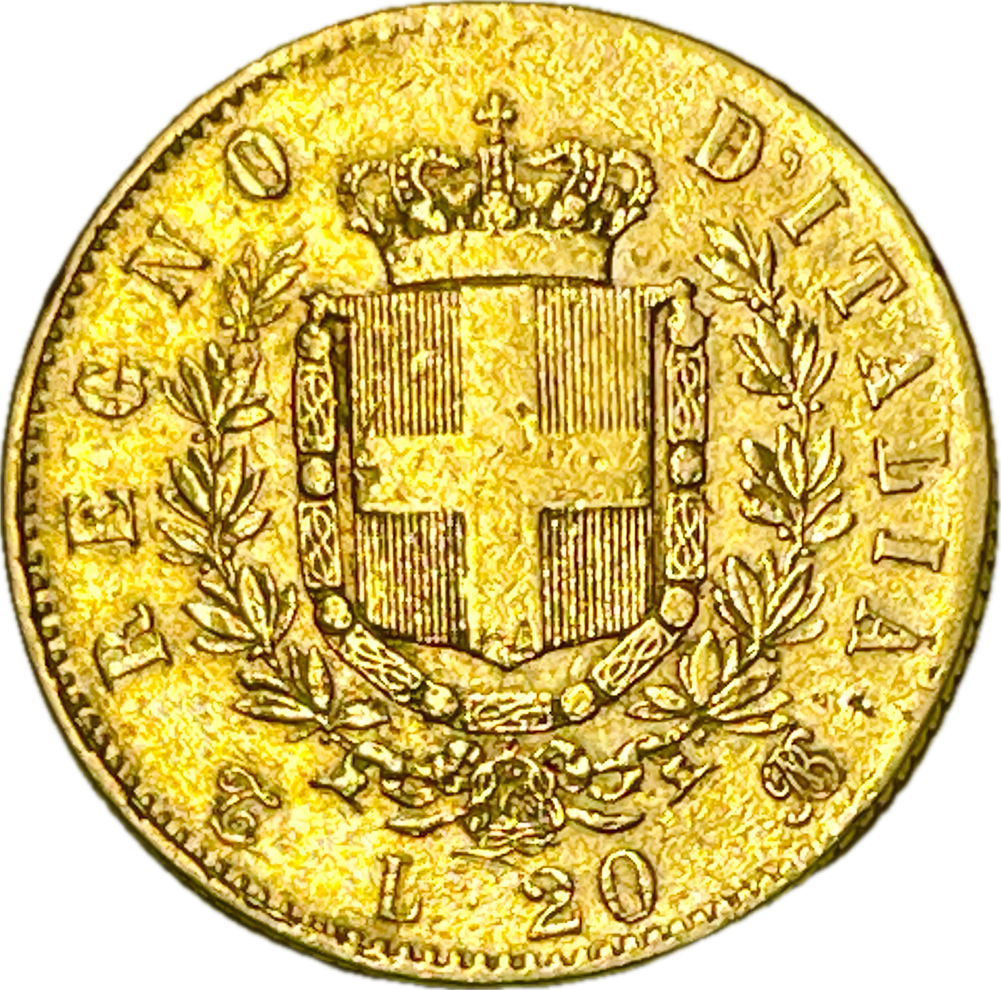 Italia - 1862 - 20 Liras
