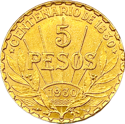 MO_ Uruguay - 5 Pesos - 1930