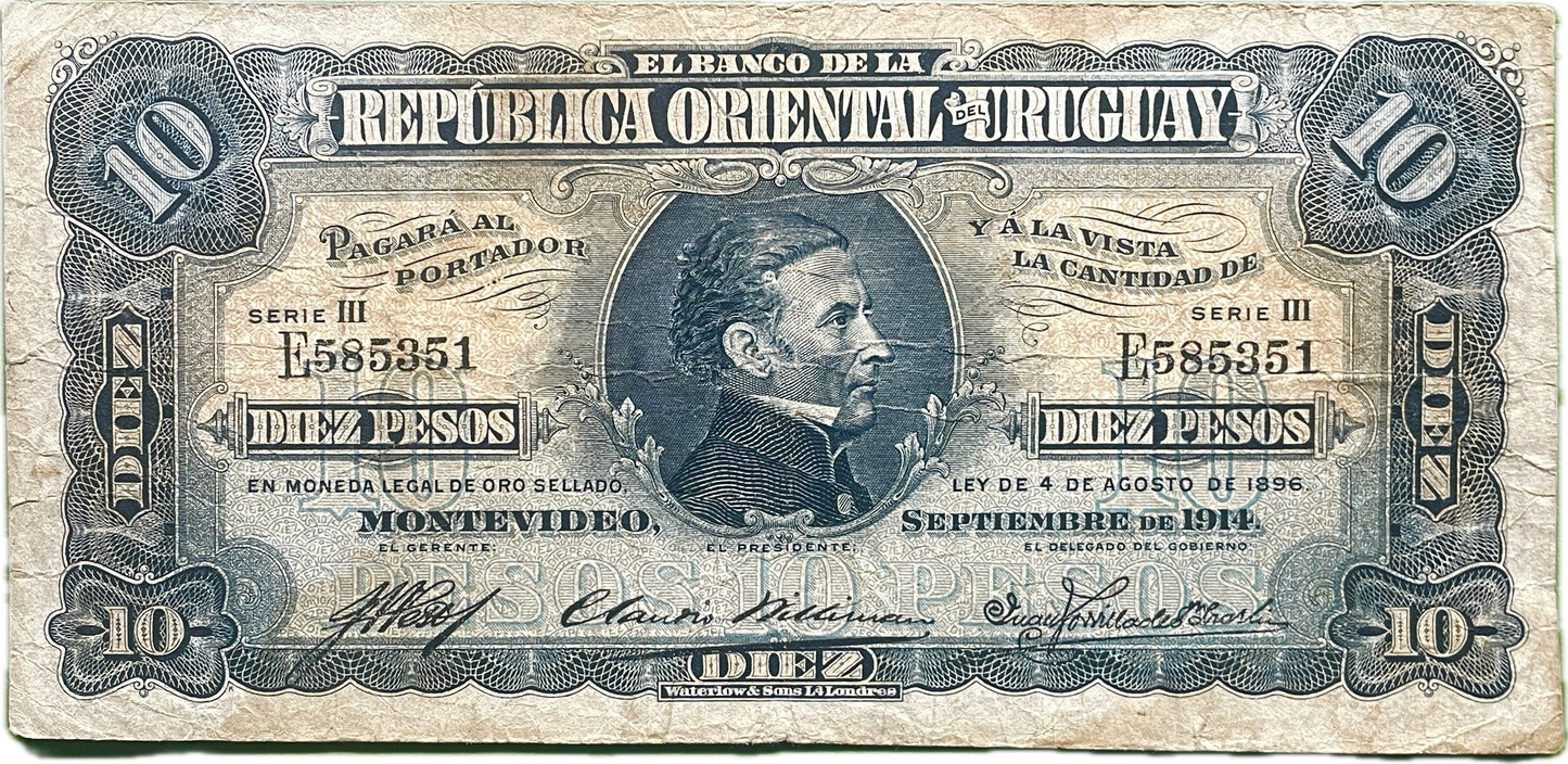 Uruguay - 1914 - 10 Pesos 4.V.2