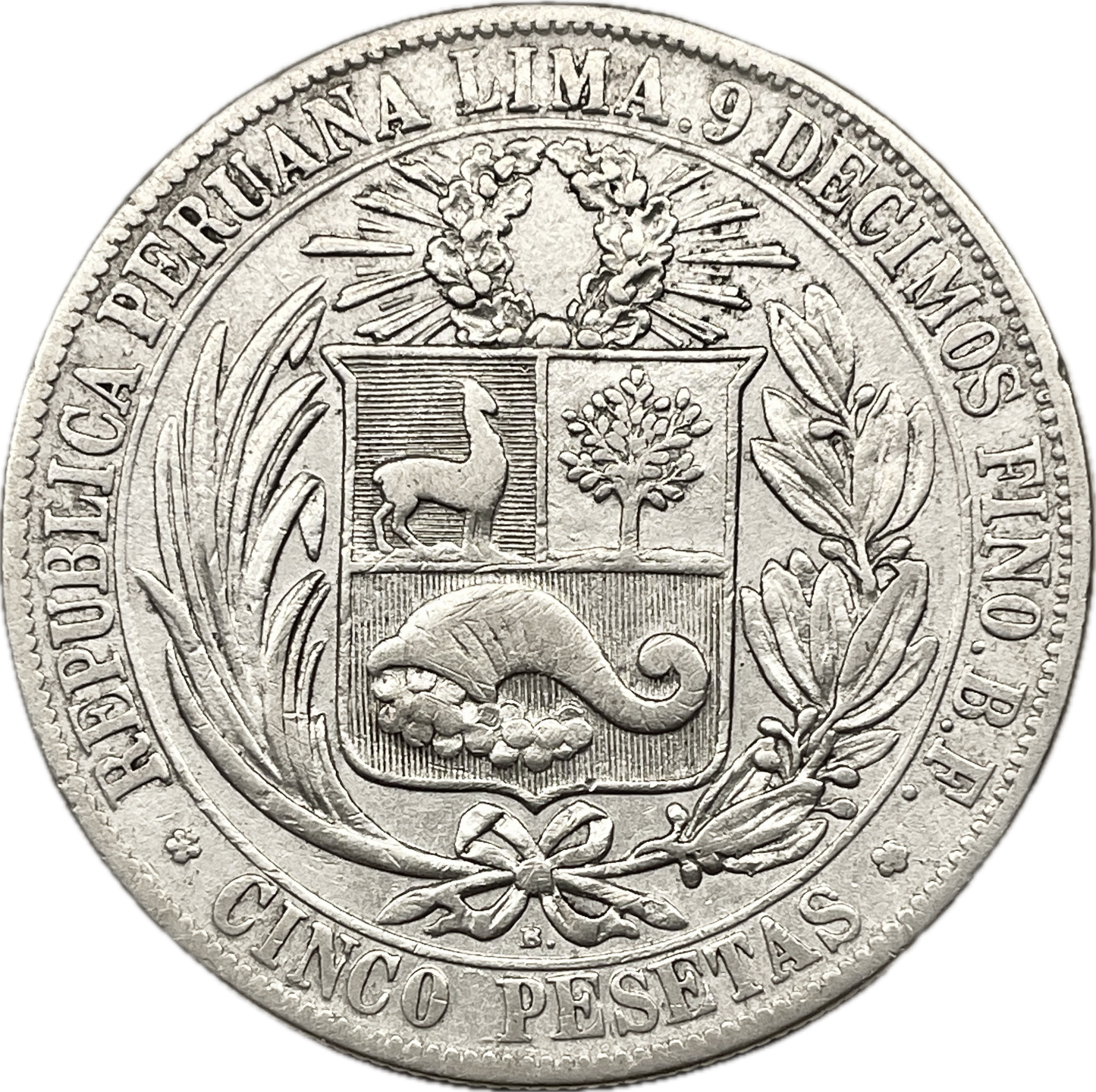Perú - 1880 - 5 Pesetas