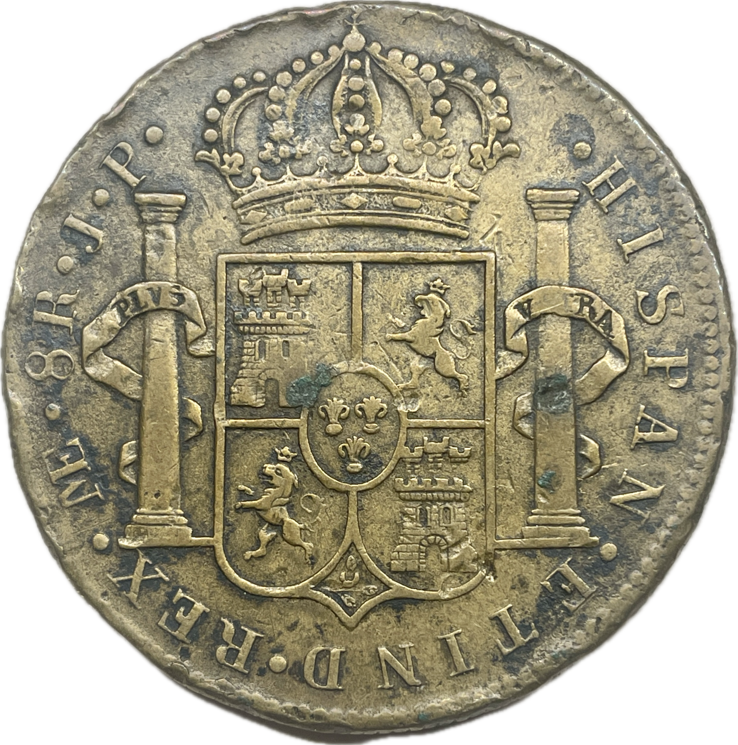 Botón Gauchesco - 8 Reales Españoles, Lima 1805