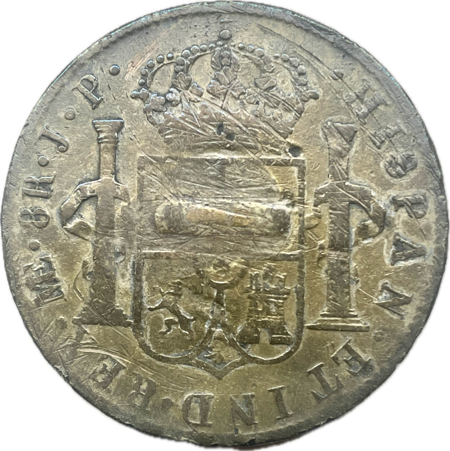 Botón Gauchesco - 8 Reales Españoles, Lima 1805