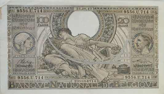 Belgica - 1939 - 100 Francos / 20 Belgas