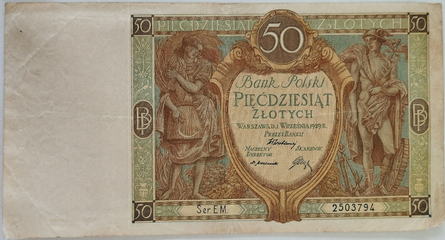 Polonia - 1929 - 50 Zlotych