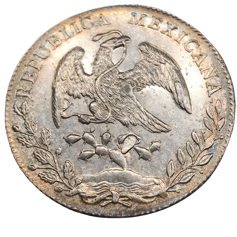 México - 1893 - 8 Reales Con Resello Chino