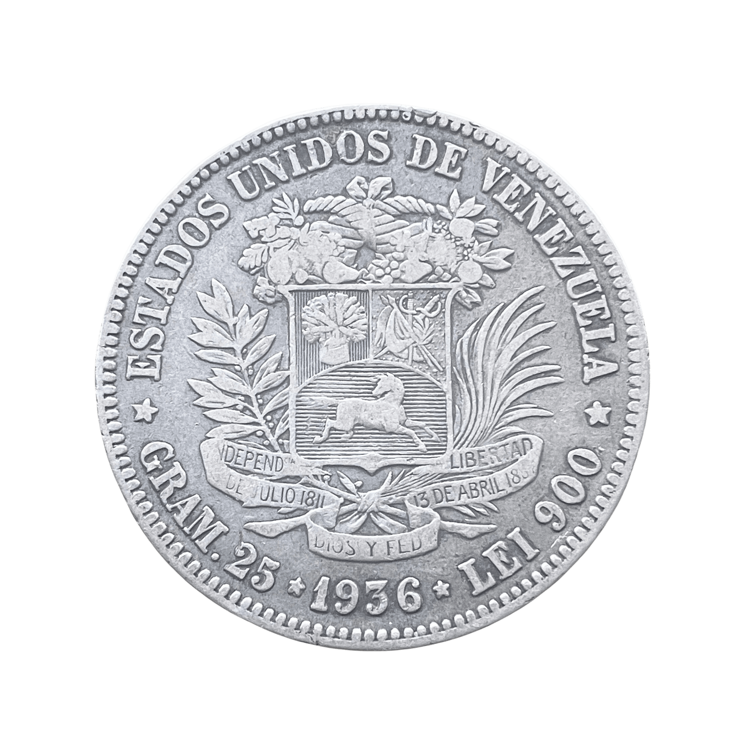 MM_ Venezuela - 5 Bolívares 1936