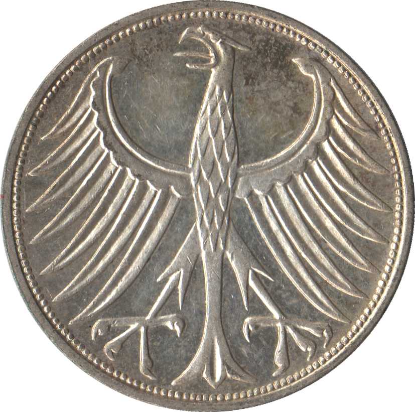 Alemania - 1951 a 1974 - 5 Mark