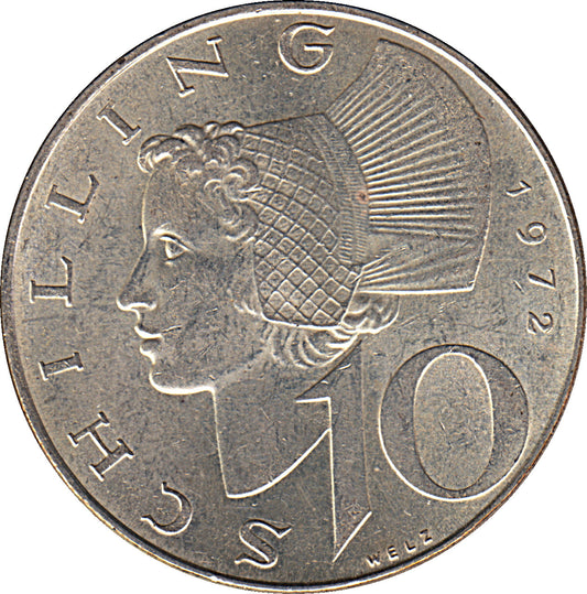 Austria - 1957 a 1973 - 10 Schilling