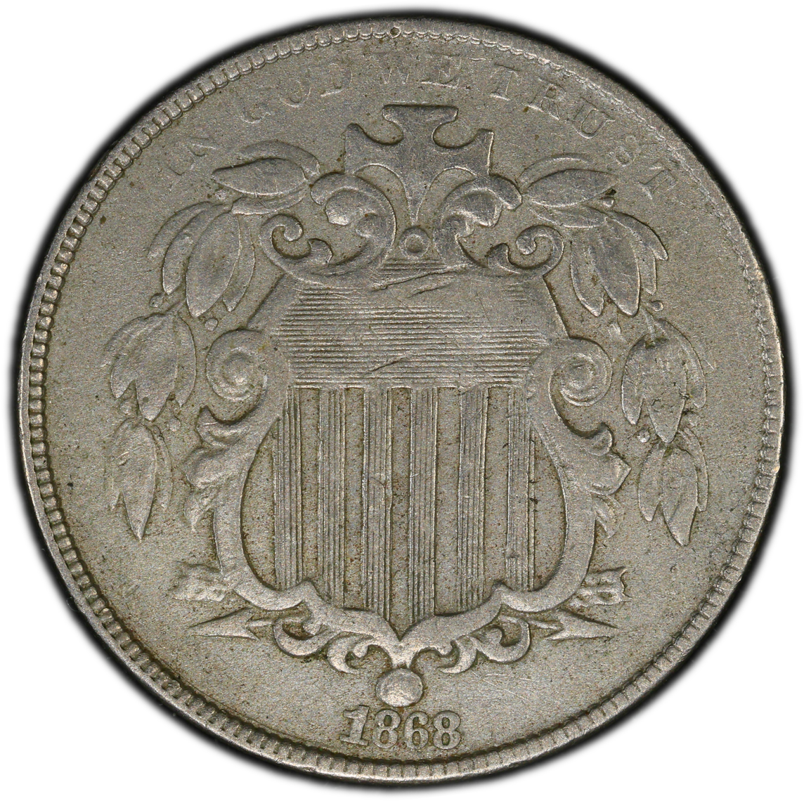 AM_ Estados Unidos - 5 Cents - 1868 - Certificada