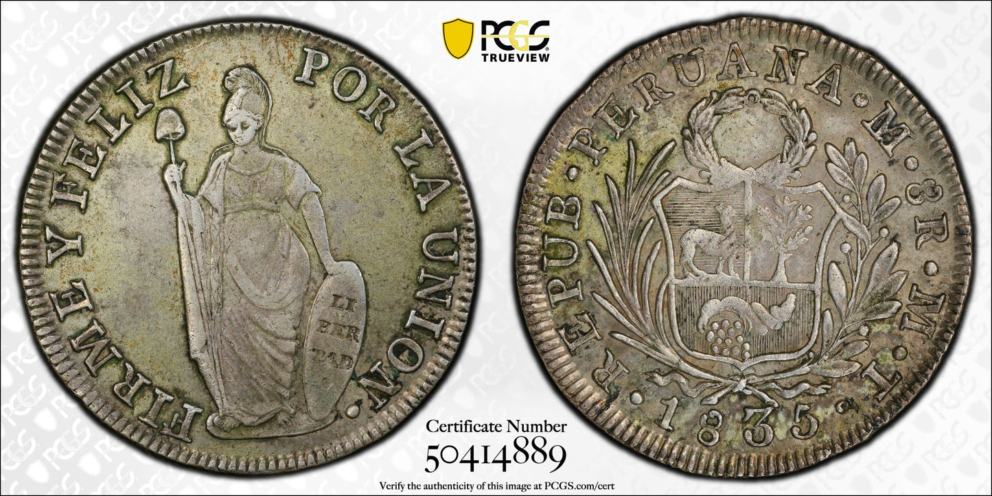 AM_ Perú - 8 Reales - 1835 - Certificada