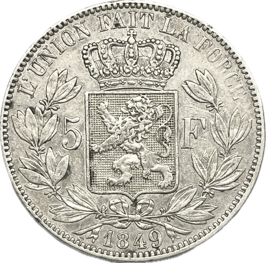 Bélgica - 1849 - 5 Francos