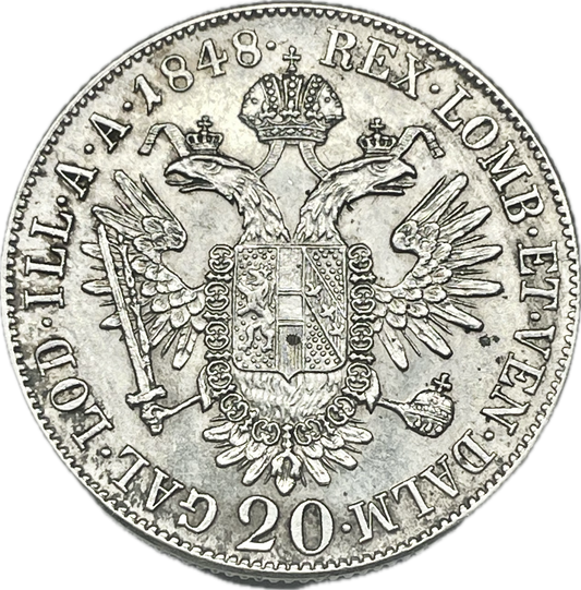 Austria - 1848 - 20 Krauzer - A - Sin Circular
