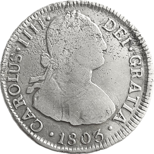 España Colonial - 1803 - Santiago - 2 Reales