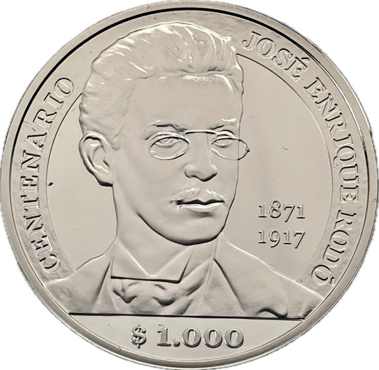 Uruguay - 2017 - 1000 Pesos - Centenario José Enrique Rodó
