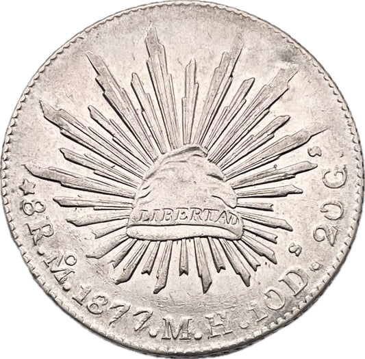 México - 1877 - 8 Reales M - Sin Circular