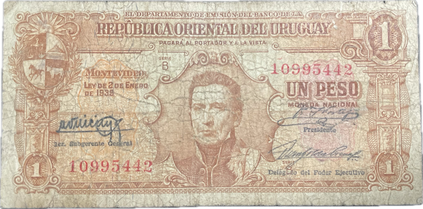 Uruguay - 1939 - 1 Peso - 10.III.11