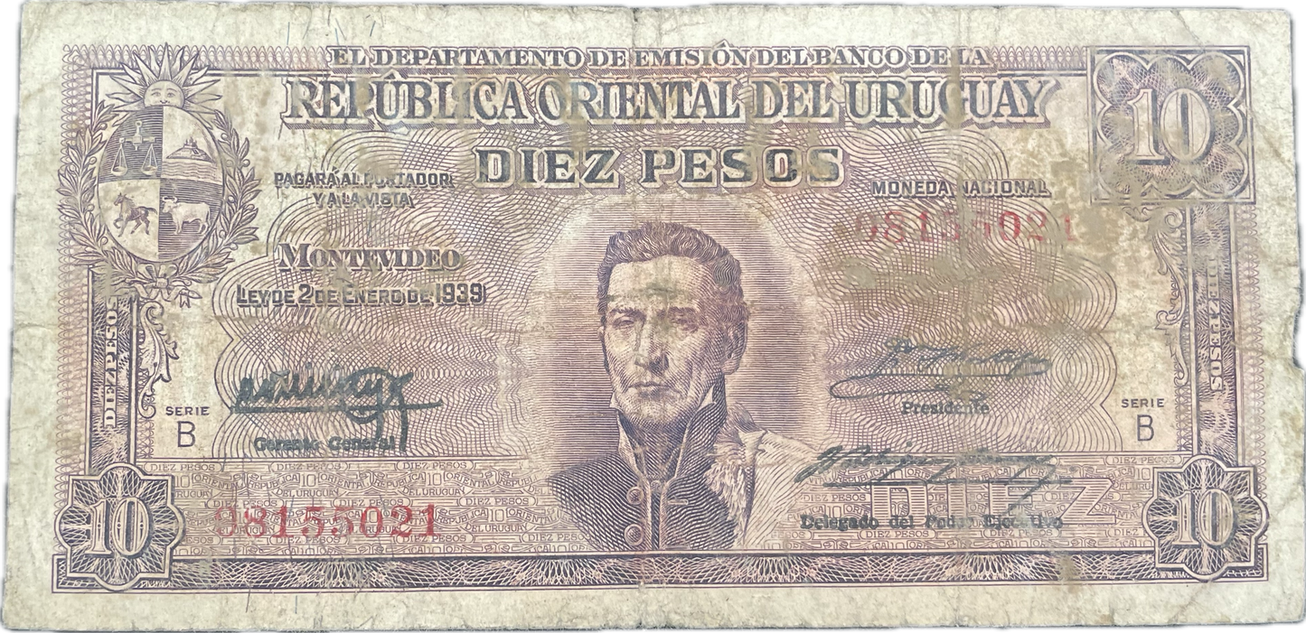 Uruguay - 1939 - 10 Pesos - 10.V.11
