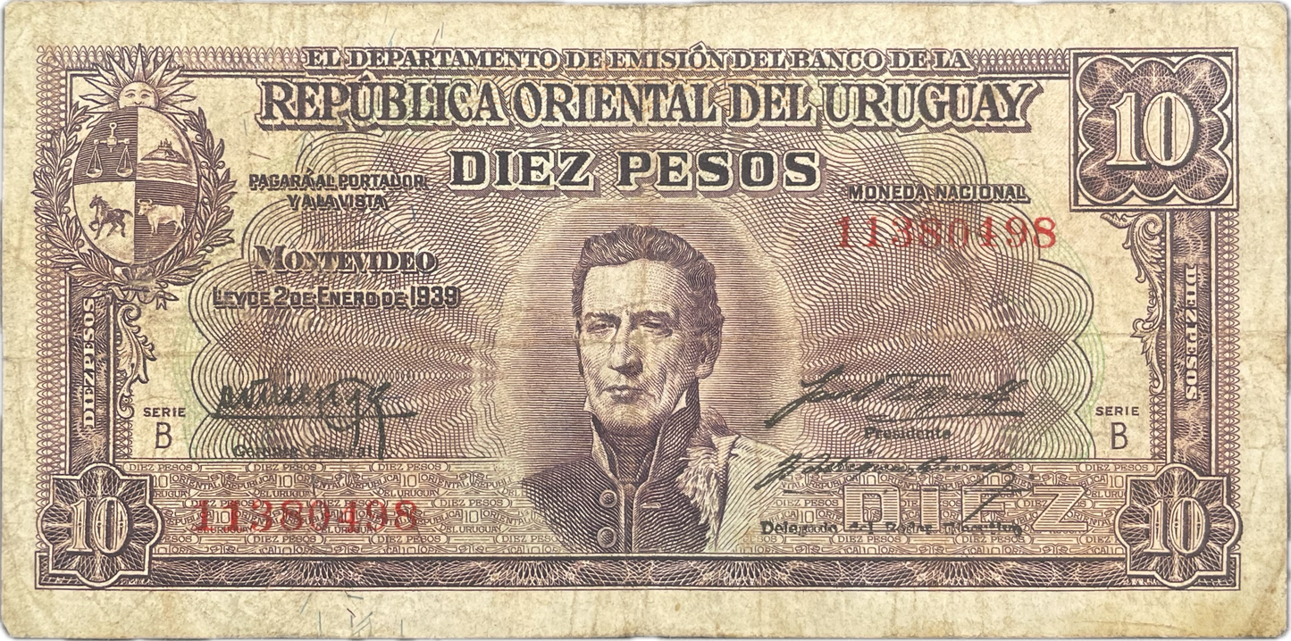 Uruguay - 1939 - 10 Pesos - 10.V.14