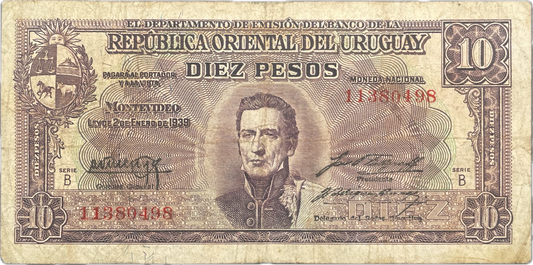 Uruguay - 1939 - 10 Pesos - 10.V.14