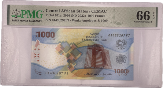 Estados de Africa Central - 2020 - 1000 Francos
