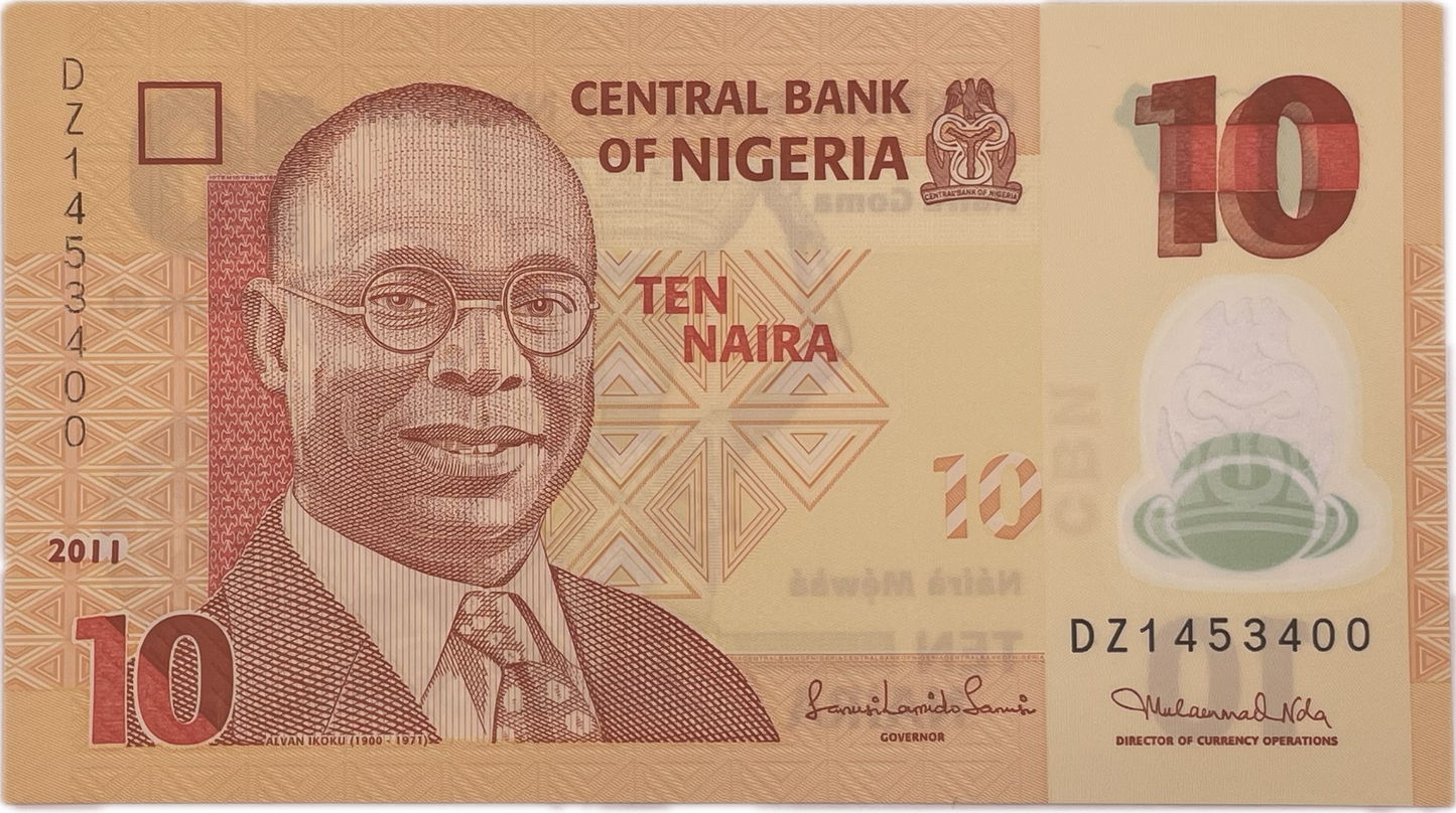 Nigeria - 2011 - 10 Naira - Sin Circular